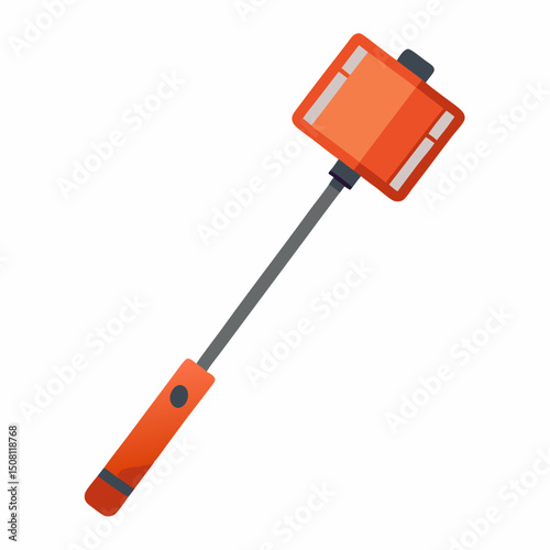 Selfie stick vector design for use in Camera Day merchandise, web assets, and visual packs.