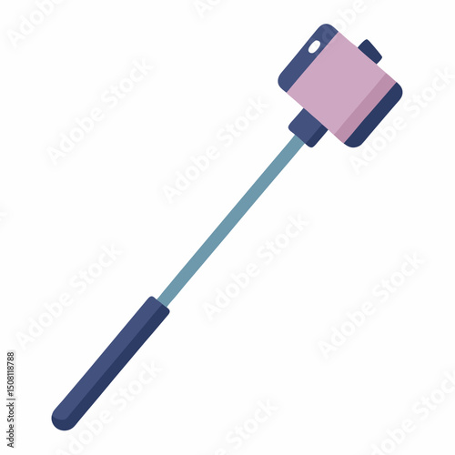 Photography Day vector featuring selfie stick for banners, flyers, and content creation kits.