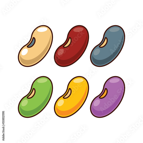 cartoon vector illustration of beans