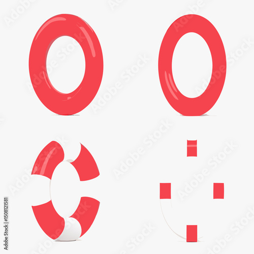 Red  vector symbol illustration, a web icon for love or sale design