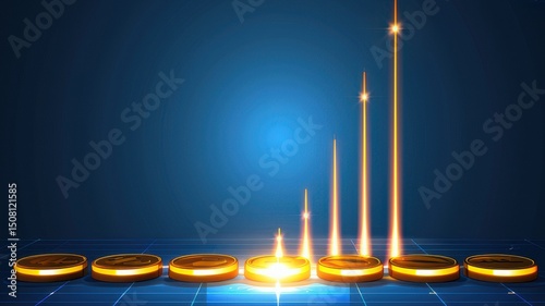 Golden Coins Representing Financial Growth and Cultural Prosperity