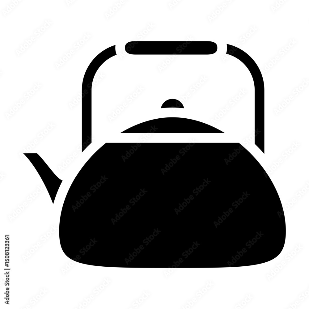 Fototapeta premium Tea Kettle Vector Glyph Icon Design