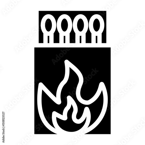Match Box Vector Glyph Icon Design