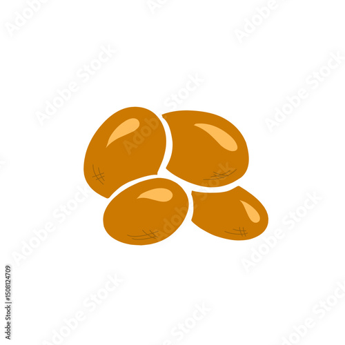 brown egg vector illustration