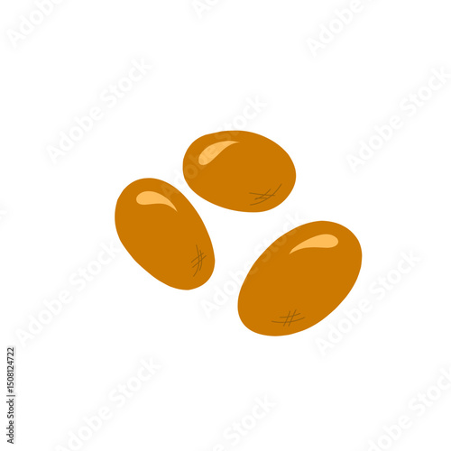 brown egg vector illustration