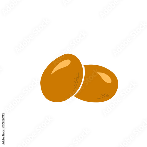 brown egg vector illustration