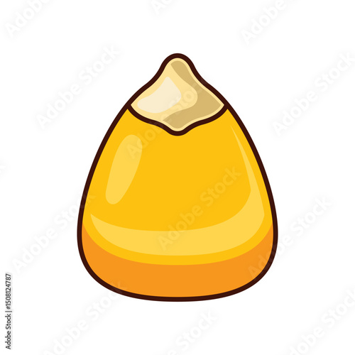 cartoon vector illustration of corn kernels