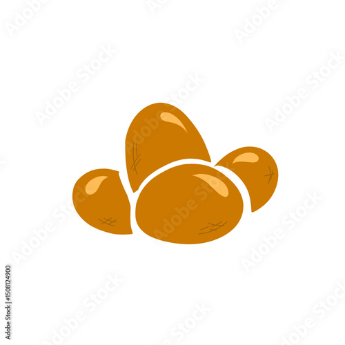 brown egg vector illustration