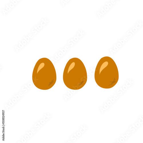 brown egg vector illustration
