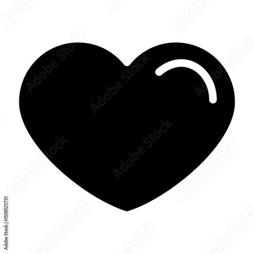 Heart Vector Glyph Icon Design