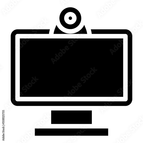 Web Cam Vector Glyph Icon Design