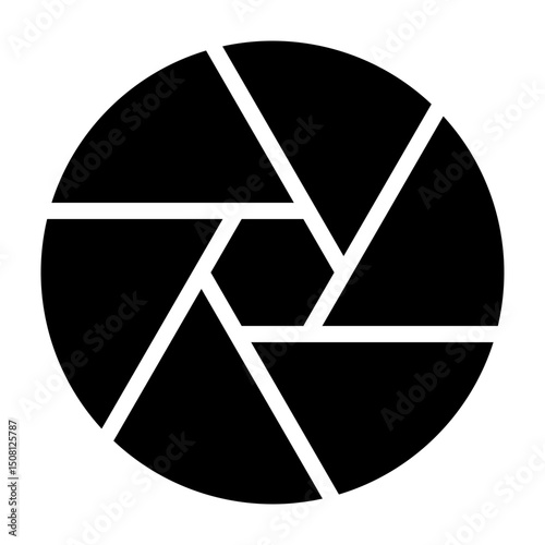 Camera Shutter Vector Glyph Icon Design