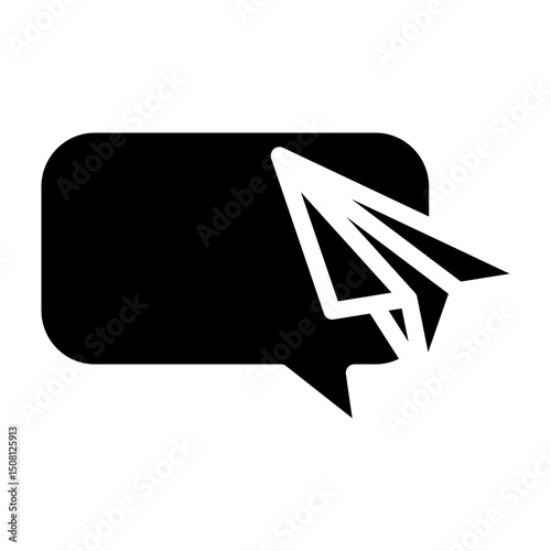 Direct Message Vector Glyph Icon Design
