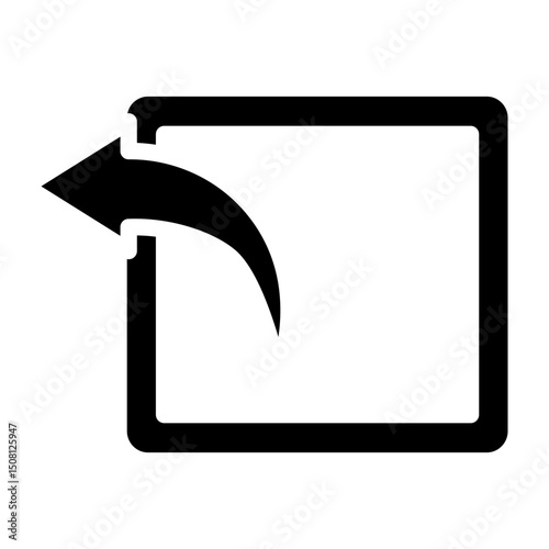 Reply Vector Glyph Icon Design
