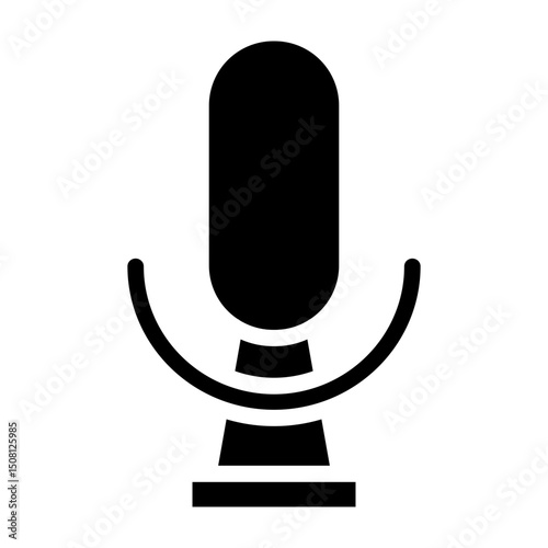 Microphone Vector Glyph Icon Design
