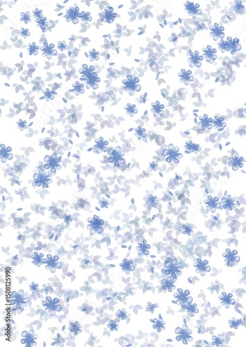 Wallpaper Mural Natural plant flower pattern illustration painting background Torontodigital.ca