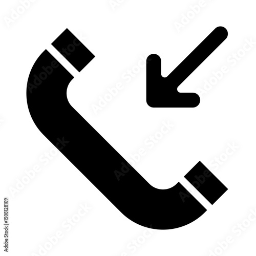 Call Incoming Vector Glyph Icon Design