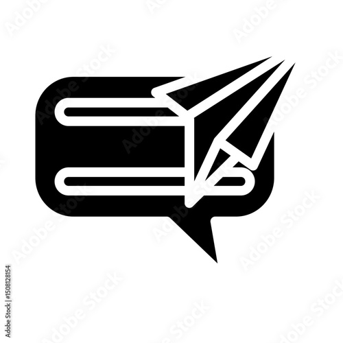 Direct Message Vector Glyph Icon Design