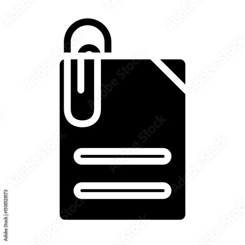 Attachment Vector Glyph Icon Design