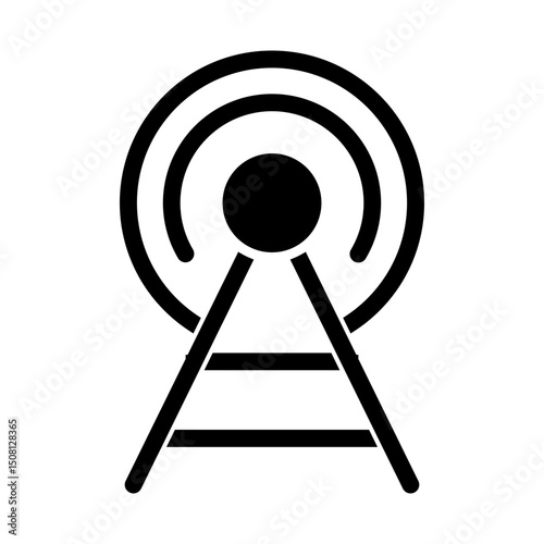 Broadcast Vector Glyph Icon Design