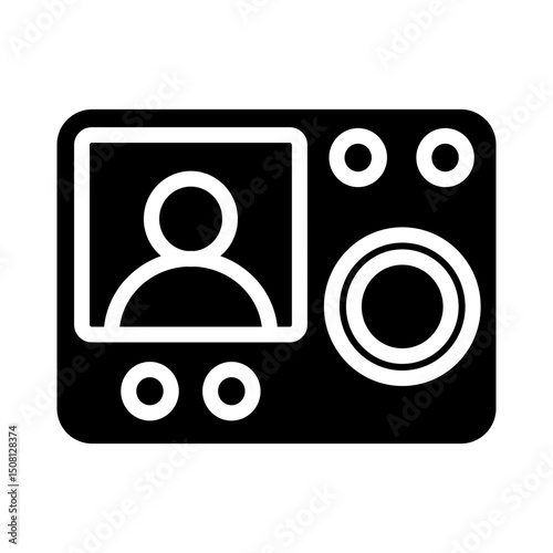 Intercom Vector Glyph Icon Design
