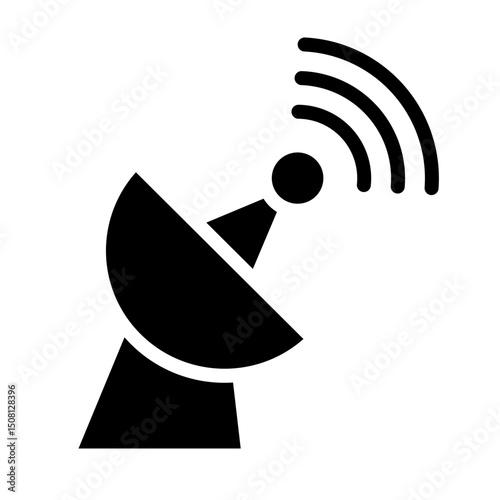 Satellite Dish Vector Glyph Icon Design