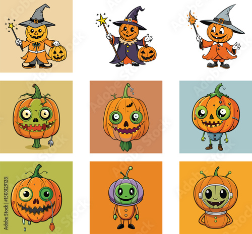 halloween pumpkin set