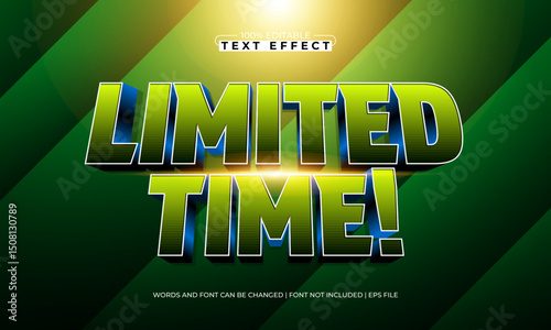 limited time editable text effect with a sale and offer text style