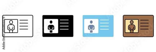 ID CARD concept line icon. Simple element illustration.