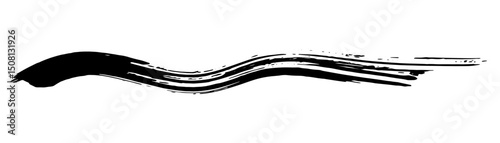 筆で描いた和風のライン