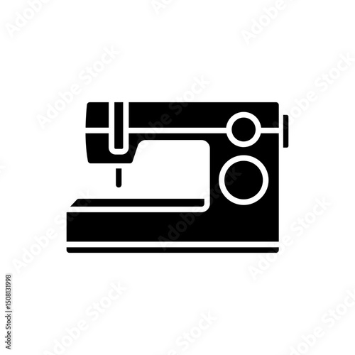 Manual sewing machine black simple icon. Simple illustration of manual sewing machine icon for web design isolated on white background flat sign