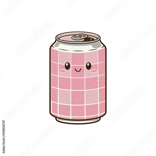 Cute soda can vector illustration