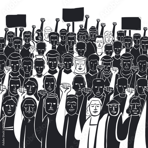 People Protest vector illustration design
