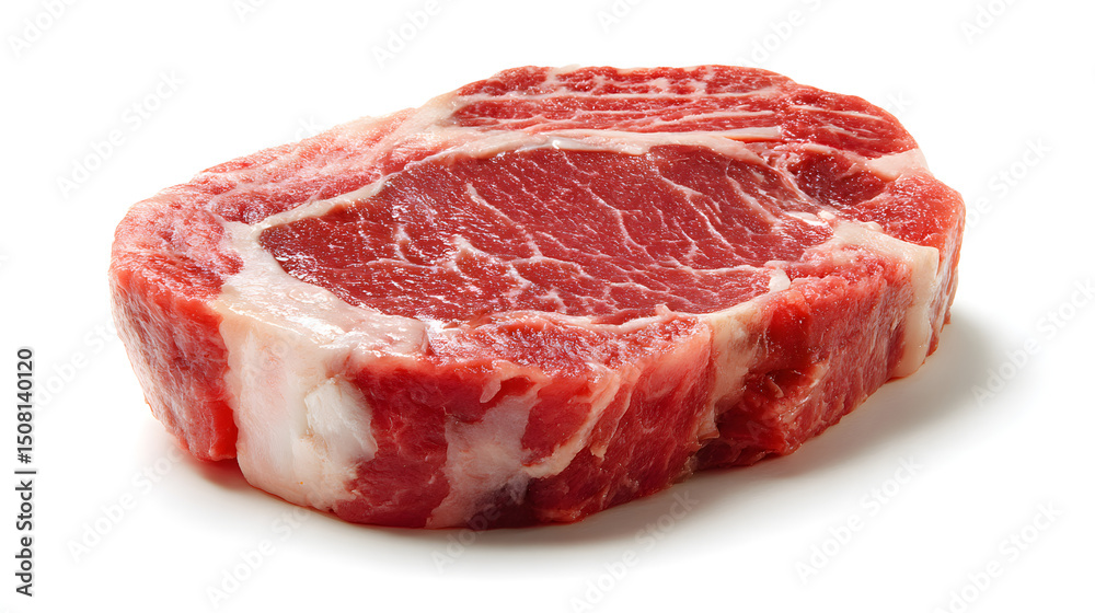 Obraz premium Premium Raw Steak Marbling Detail and Rich Red-Pink Hue