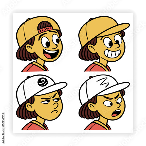 Emoji and Expression Doodle Set 