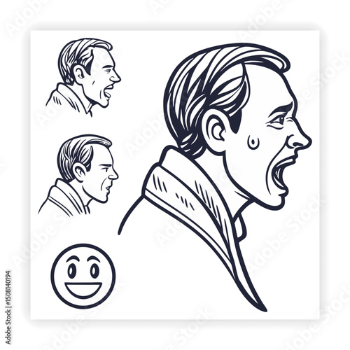 Emoji and Expression Doodle Set 