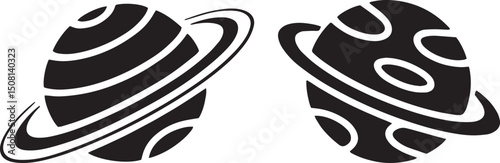 planet shape, space icon, silhouette planet, space object, celestial body, astronomy icon, orbit shape, solar system, globe icon, round planet, universe figure, cosmic icon, dark planet