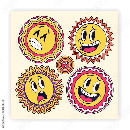 Emoji and Expression Doodle Set 