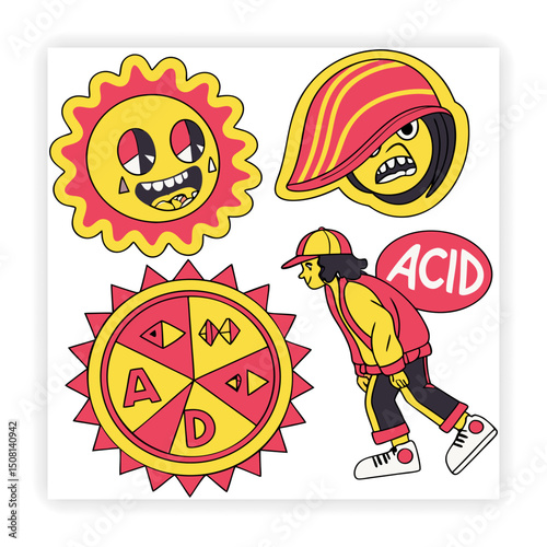 Emoji and Expression Doodle Set 
