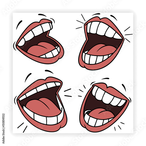 Emoji and Expression Doodle Set 