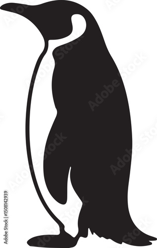 penguin shape, arctic bird, flightless bird, penguin outline, polar animal, black penguin, cute penguin, winter animal, icy bird, wildlife icon, waddling penguin, baby penguin,