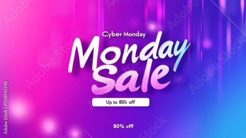 Vibrant promotional graphic for Monday sale.