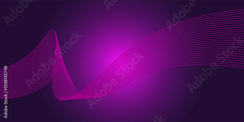 Abstract glowing wave lines background. Dynamic wave pattern. Modern gradient wavy lines. Futuristic technology concept. Suit for poster, banner, brochure, cover, website, flyer.