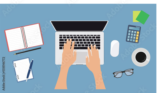 a man working on laptop