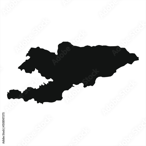 Simple Layout of  Kyrgyzstan
