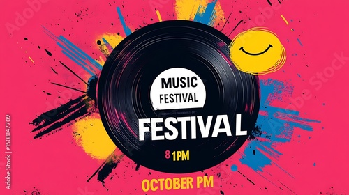 Vibrant music festival poster design.