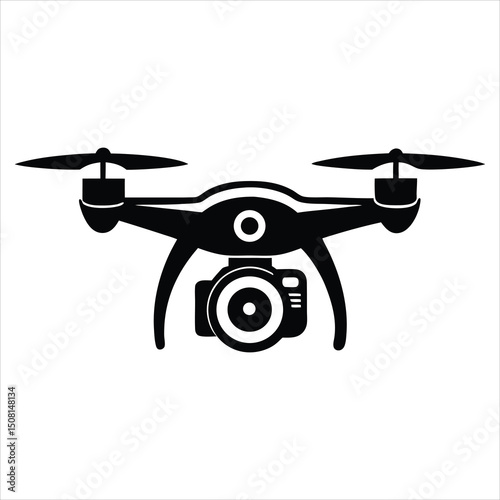 drone silhouette vector illustration