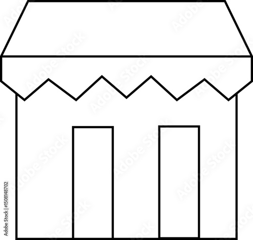 store front icon, marketplace or ecommerce shop flat vector icons, Store vector shop building template Graphics design for apps and websites, Small Business Storefront Kiosk. mobile app, web page