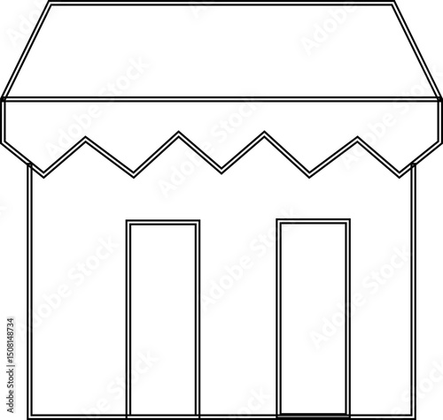 store front icon, marketplace or ecommerce shop flat vector icons, Store vector shop building template Graphics design for apps and websites, Small Business Storefront Kiosk. mobile app, web page