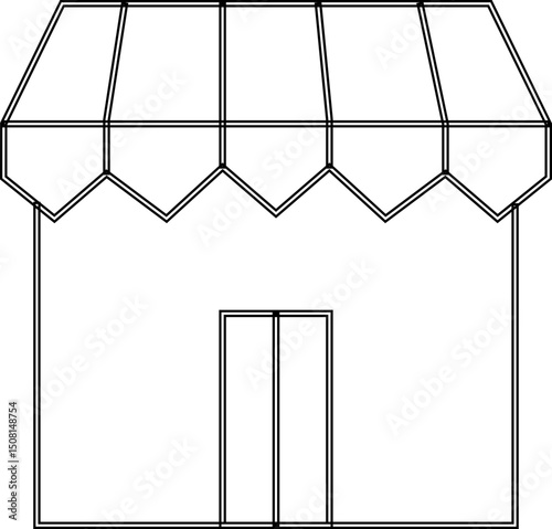 store front icon, marketplace or ecommerce shop flat vector icons, Store vector shop building template Graphics design for apps and websites, Small Business Storefront Kiosk. mobile app, web page